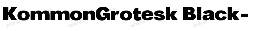 KommonGrotesk Black字体转换